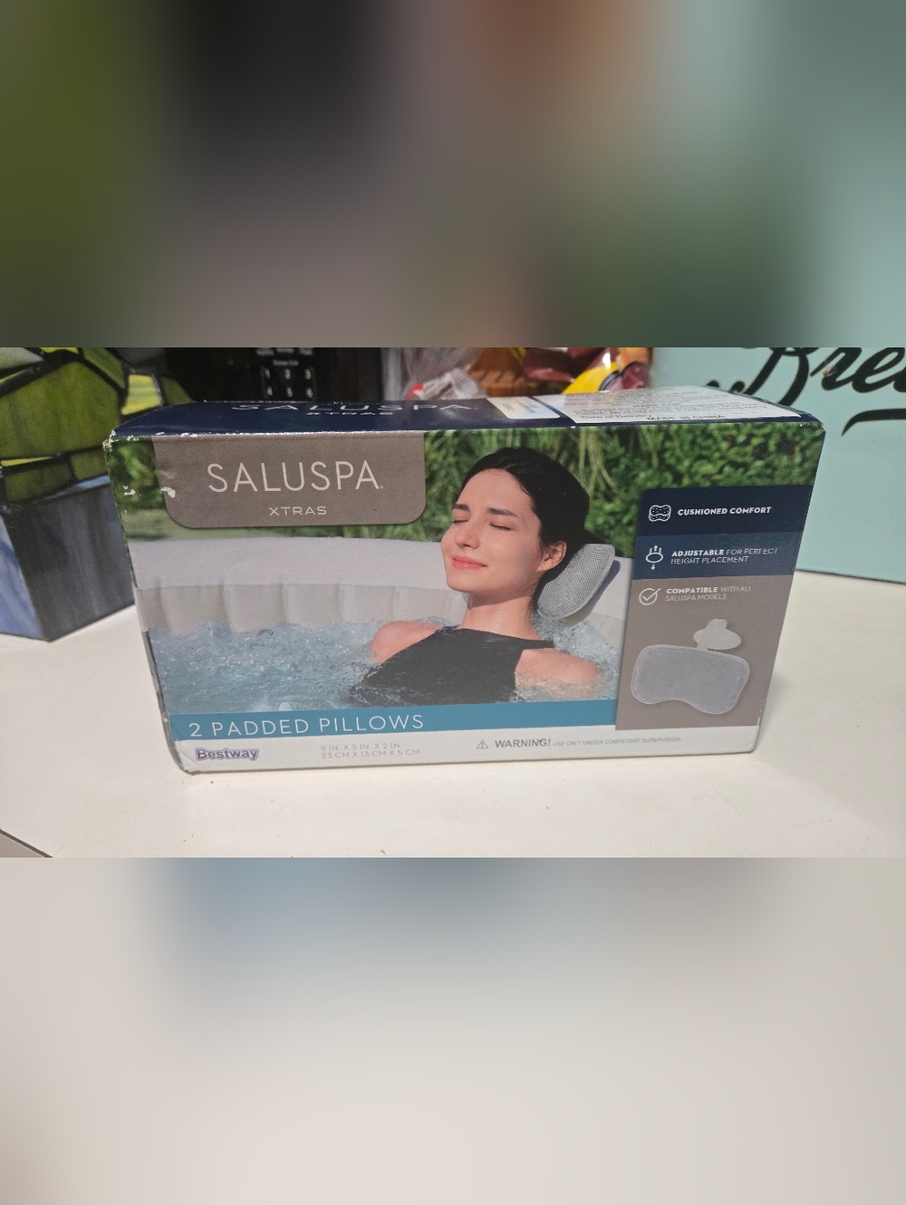 SALUSPA XTRAS Padded Spa Neck Pillow Pair - Light Gray